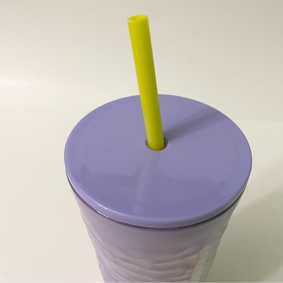 Starbucks Fall 2023 Lilac Purple Pearlescent Wave Glass Cold Cup Tumbler Flaws - Picture 8 of 16